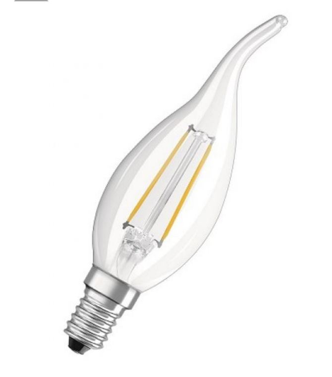 OSRAM | E14 свеча на ветру 4W/827 филаментная лампа FILLED SCL BA40 Osram 4058075055452