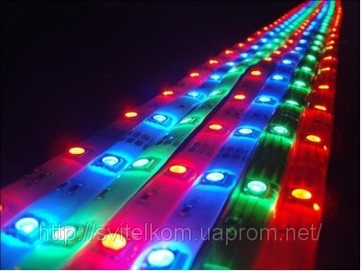 FOTON LIGHTING | LT 30-S5050-RGB (3 led in chip) 120*, DC-12v, 7.2w/m, 2000-3500mcd/led, 30/m 10*5000mmSelf