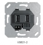 JUNG | USB3-2WW   USB*2 Type A ECO profi JUNG